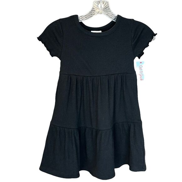 Cat & Jack Other - NWT Cat & Jack Girls Ribbed Short Sleeve Dress Black Size XS (4/5)